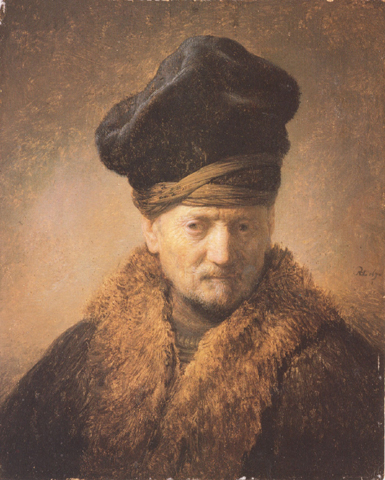 Bust of an old man in a fur cap (mk33)